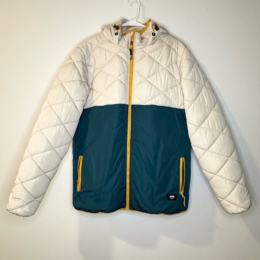 Vans “Off The Wall” Mens MTE-1 All Weather Jacket Tan Small Oatmeal Teal
